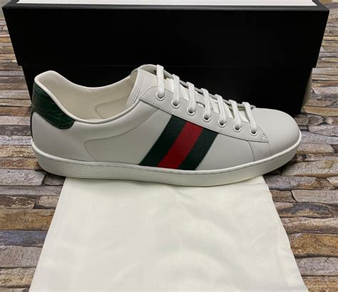 scarpe ace trainers gucci blu 40 false donnqa|gucci ace sneakers tongue.